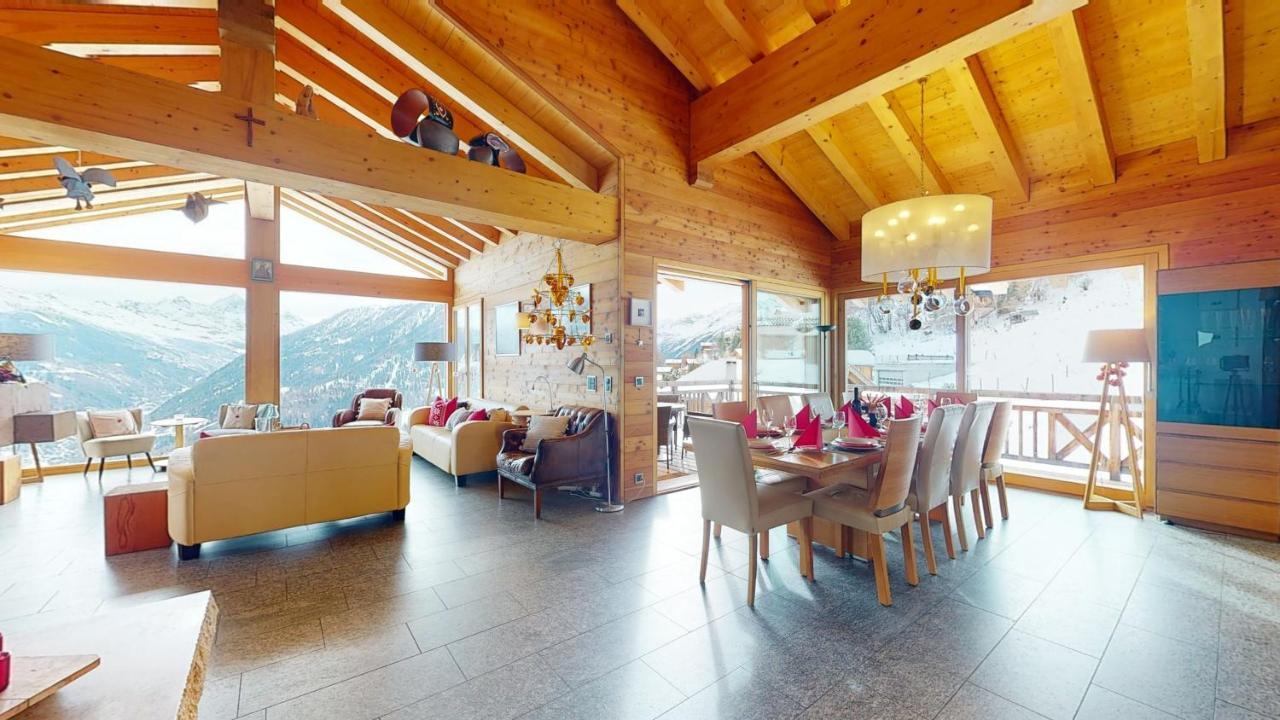 Etoiles des Neiges LUXE&JACUZZI chalet 12 pers Hérémence Exterior foto